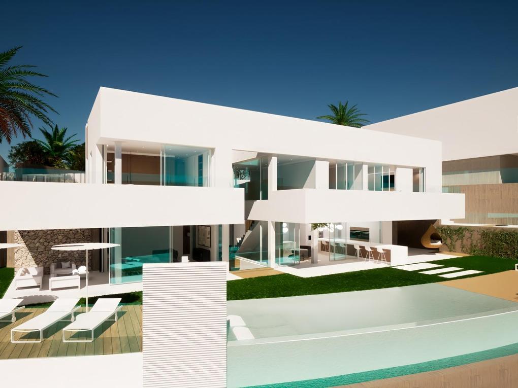 Fasade : Luksusvilla til salgs i  Salobre Golf, Gran Canaria  med havutsikt : Ref 5-4J