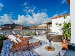 Terrasse : Bungalow zu kaufen in Caideros,  Patalavaca, Los Caideros, Gran Canaria  mit Meerblick : Ref 05669-CA
